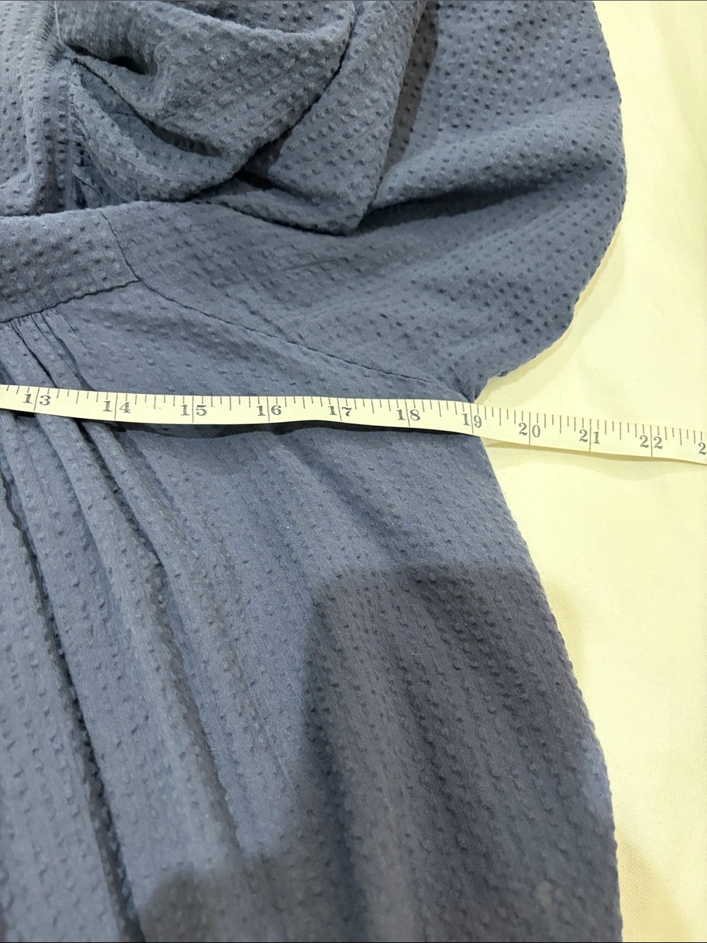 Never A Wallflower high neck midi navy seersucker lined pockets dress size XS - Picture 5 of 7